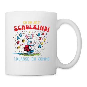 Mignon lapin de rentrée scolaire avec des lettres - Mug blanc - blanc - Droite