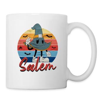 Chapeau de sorcière fantaisiste avec texte Salem - Mug blanc - blanc - Droite