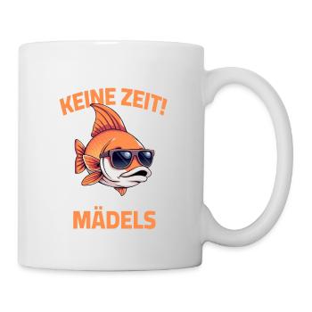 Keine Zeit ich muss zu meinen Mädels Spruch Fisch - Tasse - Weiß - Rechts
