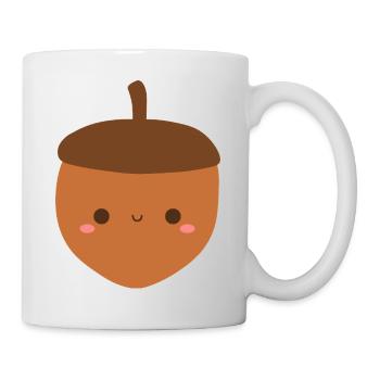 Illustration de gland kawaii pour vêtements - Mug blanc - blanc - Droite