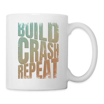 Drone build crash répéter dire - Mug blanc - blanc - Droite