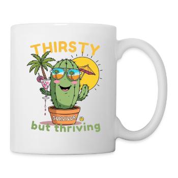Cactus Vibes – Dry, Cool & Alive - Mug - white - Right