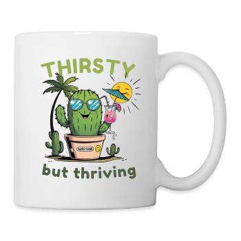 Cactus Vibes – Dry, Cool & Alive - Mug - white - Right