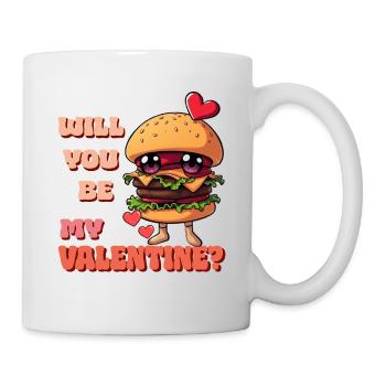 Burger de la Saint-Valentin - Veux-tu être mon Valentin ? - Mug blanc - blanc - Droite