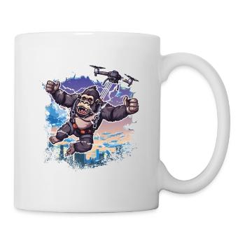 Gorille Drone Enfants Drôle - Mug blanc - blanc - Droite