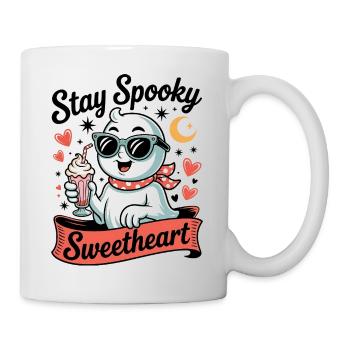Stay Spooky Sweetheart Retro Cute Halloween Ghost  - Mug - white - Right