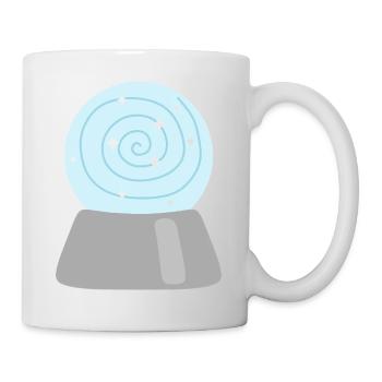 Sternenbeleuchtete Spirale Magische Kristallkugel - Tasse - Weiß - Rechts