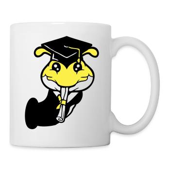 Hole Caterpillar School leaving certificate High school diploma passed college - Mug - white - Right