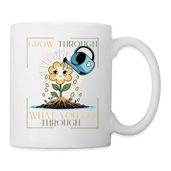 Flower of Strength – Growing despite everything - Mug - white - Right