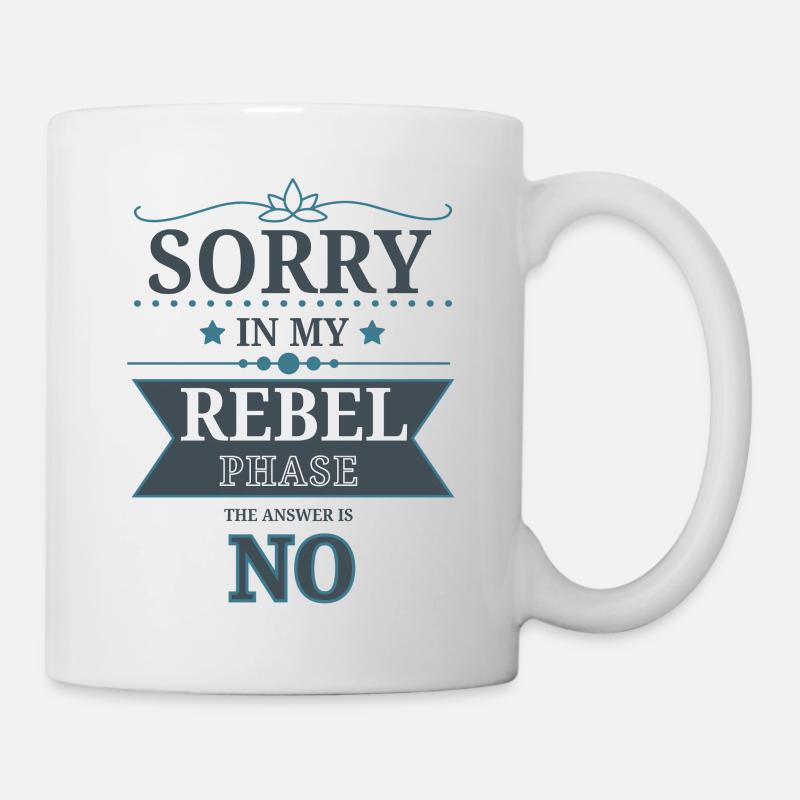 Rebel Phase Irony T-Shirt Design - Mug - white