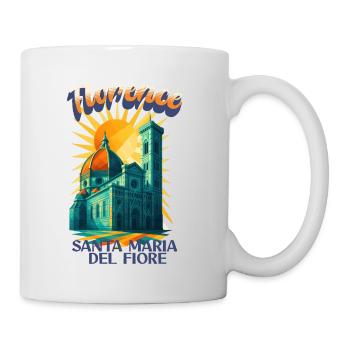 Florence - Santa Maria del Fiore vintage shirt - Mug - white - Right