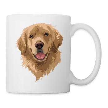 Golden Retriever Hundeliebhaber - Tasse - Weiß - Rechts