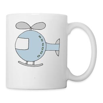 Conception d'hélicoptère ludique pour les enfants - Mug blanc - blanc - Droite