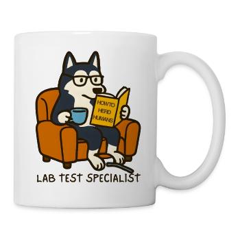Lunettes de lecture Husky T-Shirt Design - Mug blanc - blanc - Droite