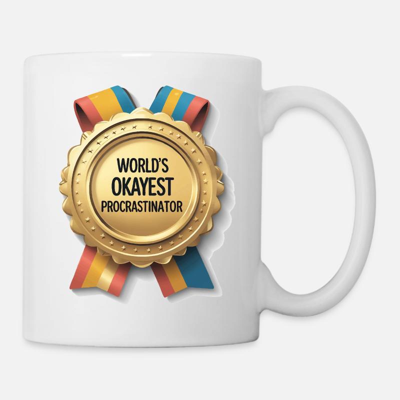 Le meilleur procrastinateur de progrès au monde - Mug blanc - blanc