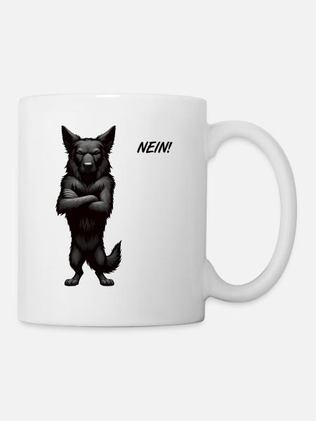 Nein Schwarzer Schäferhund Schäferhundbesitzer - Tasse - Weiß