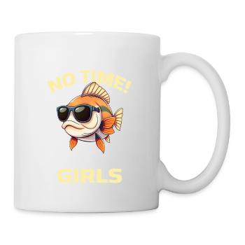Fisch mit Sonnenbrille Aquarium Angeln Fischer  - Tasse - Weiß - Rechts