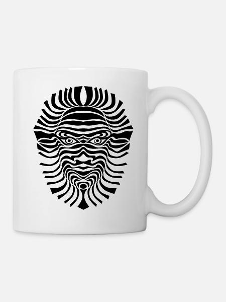 psy-chic psychedlic sixties good voodoo mask - Tasse - Weiß