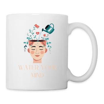 Wasser für die Gedanken Mentalitätsdesign - Tasse - Weiß - Rechts