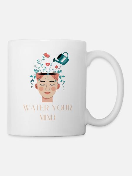 Wasser für die Gedanken Mentalitätsdesign - Tasse - Weiß