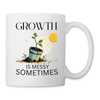 Growth story with flower and sun - Mug - white - Right