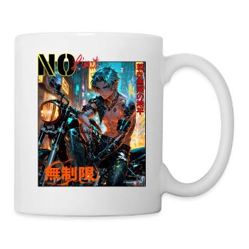 Équipement de moto cyberpunk futuriste - Mug blanc - blanc - Droite