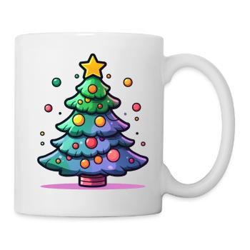 Festive Christmas Tree with Colourful Ornaments - Mug - white - Right