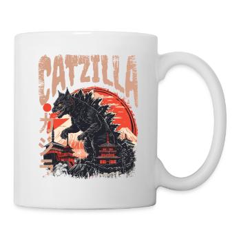 Chat Kaiju Japonais - Mug blanc - blanc - Droite