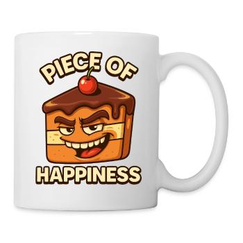 Piece Of Happiness Cake Design - Mug - white - Right