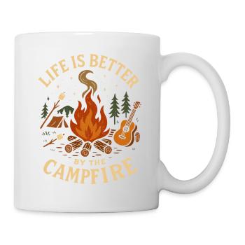La vie est meilleure près du feu de camp - Mug blanc - blanc - Droite