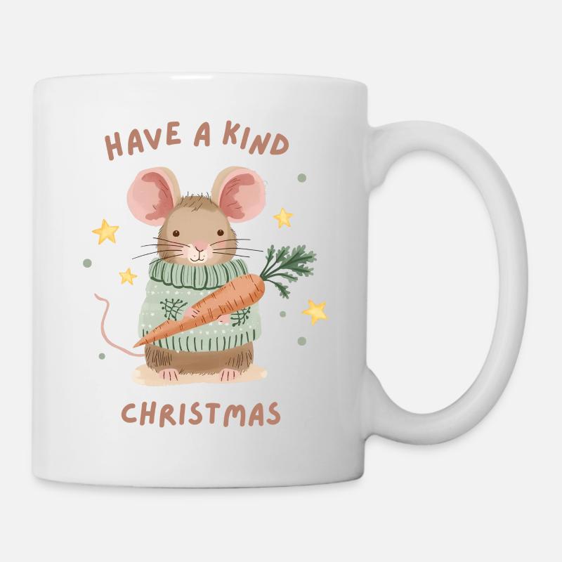 Have a Kind Christmas – Süße Maus - Tasse - Weiß