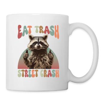 Raccoon Eat Trash Street Crash Meme - Mug - white - Right