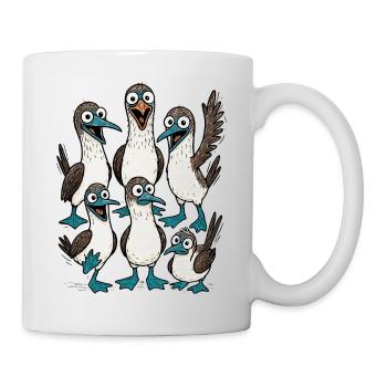 Illustration de dessin animé drôle d'oiseau de mer - Mug blanc - blanc - Droite