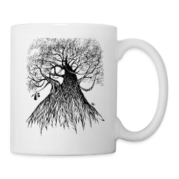 Baum Eiche Froschperspektive - Tasse - Weiß - Rechts