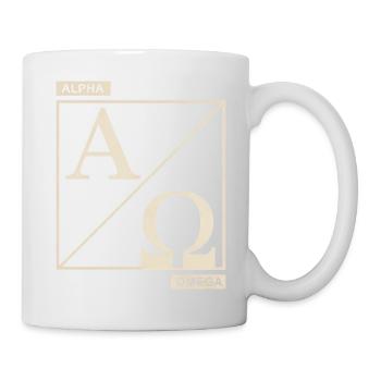 Christian Alpha Omega Symbol of Faith - Mug - white - Right