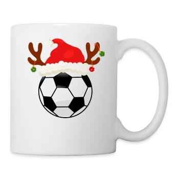 Fußball-Weihnachten - Tasse - Weiß - Rechts