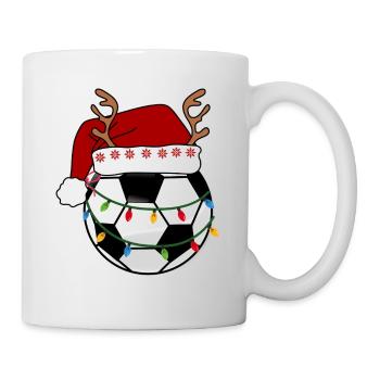 Fußball-Weihnachten - Tasse - Weiß - Rechts