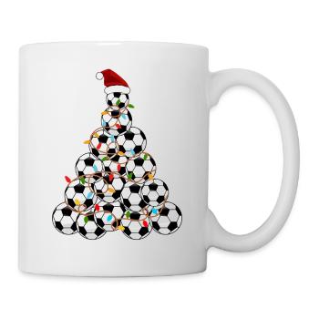 Fußball-Weihnachten - Tasse - Weiß - Rechts