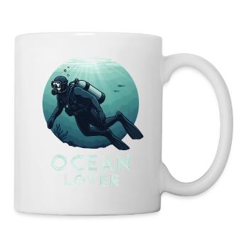 Diver Ocean Lover Underwater for Diving Friends - Mug - white - Right