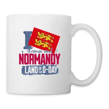 Design Land de Normandie avec Lion et Drapeau - Mug blanc - blanc - Droite