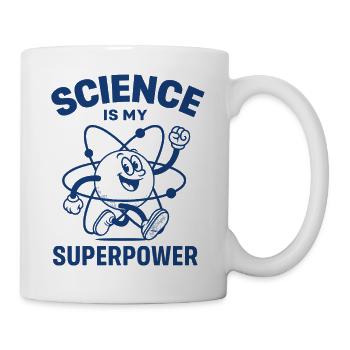 Wissenschaftlicher Superheld Motiviertes Design - Tasse - Weiß - Rechts
