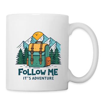 Abenteuer Berge Erkundungsrucksack - Tasse - Weiß - Rechts