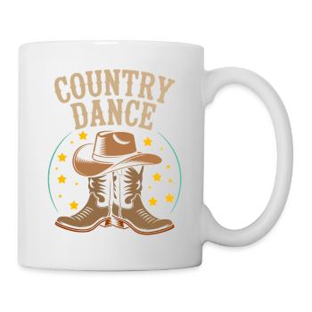 Country Dance Cowboy Design - Tasse - Weiß - Rechts