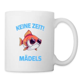 Pas le temps, je dois aller voir mes copines aquariophiles - Mug blanc - blanc - Droite