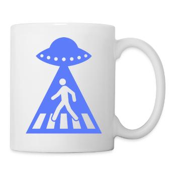 Drôle OVNI Stick Figure Alien Rencontre - Mug blanc - blanc - Droite