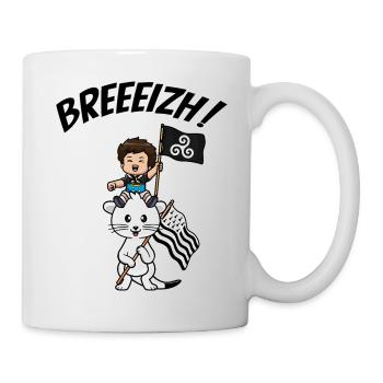 Brittany Breizh Hermine Breton Child Gwenn ha Du - Mug - white - Right