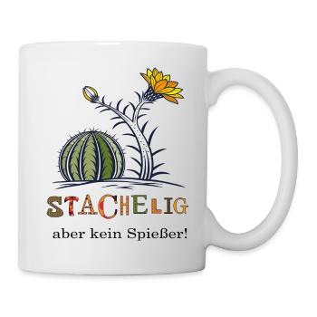 Cactus with flower - Mug - white - Right