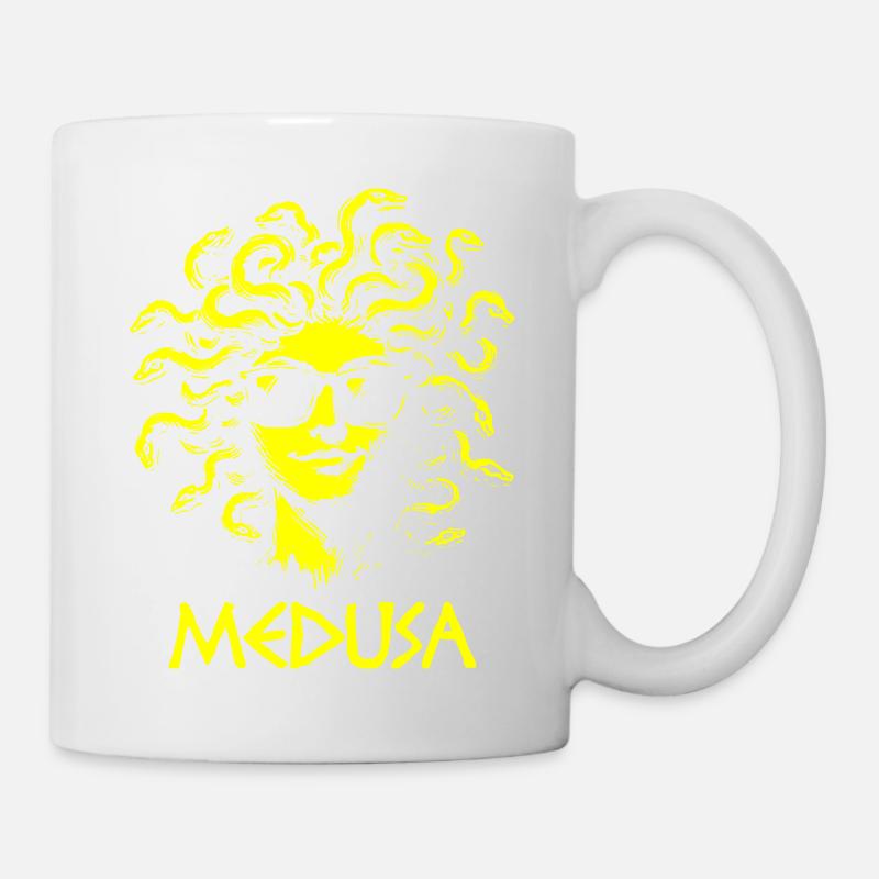 Medusa mit Sonnenbrille - Tasse - Weiß