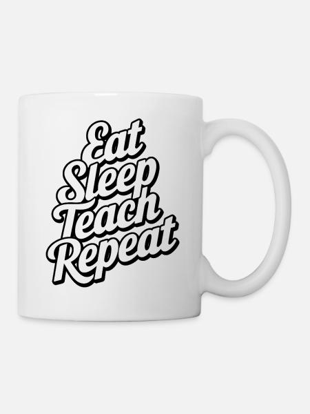 Motivierendes Lifestyle-Typografie-Design - Tasse - Weiß