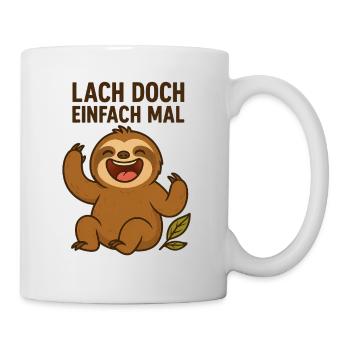 paresseux rieur avec drôle dicton humoristique - Mug blanc - blanc - Droite